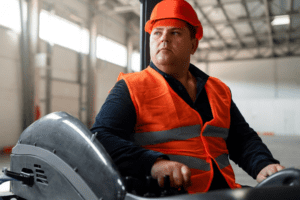 a man working in a warehouse